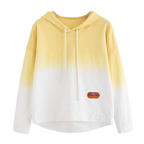 

Women's Casual Hoodie - Color Block Purple S