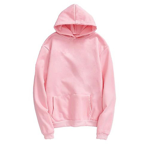 

Women's Casual Hoodie - Solid Colored Wine M