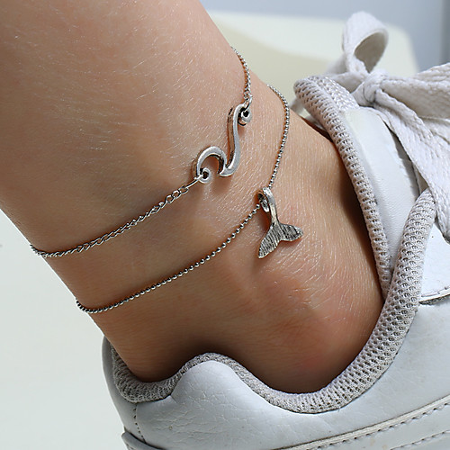 

Leg Chain Elegant Trendy Ethnic Women's Body Jewelry For Wedding Party Date Alloy Wedding Friends Silver 1 Piece