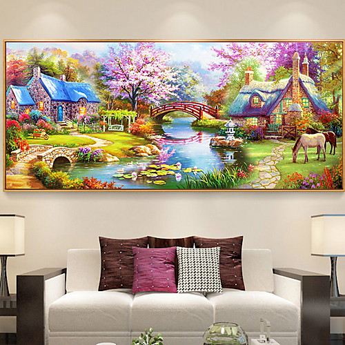 

Full Square/Round Drill 5D DIY Diamond Painting Flower landscape Embroidery Cross Stitch 3D Home Decor Gift 100x50cm