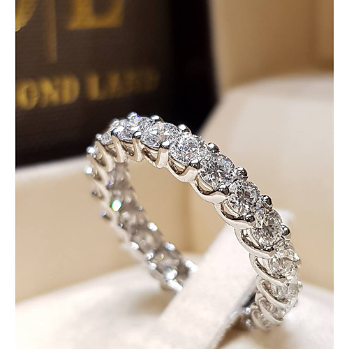 

Couple's Ring AAA Cubic Zirconia 1pc Silver Silver 2 Silver 4 Platinum Plated Alloy Stylish Wedding Gift Jewelry Cute