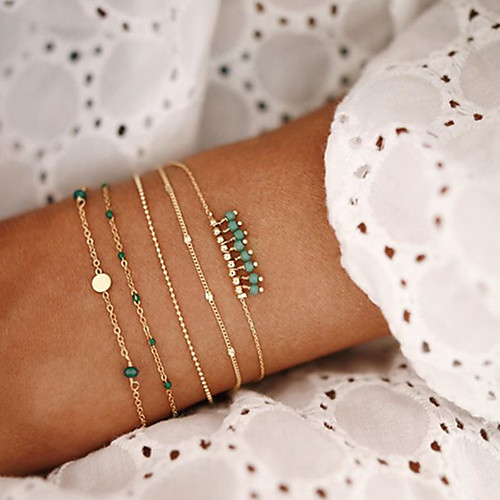 

5pcs Women's Vintage Bracelet Bracelet Layered Fashion Classic Vintage Bohemian Trendy Fashion Alloy Bracelet Jewelry Gold For Wedding Gift Date Festival