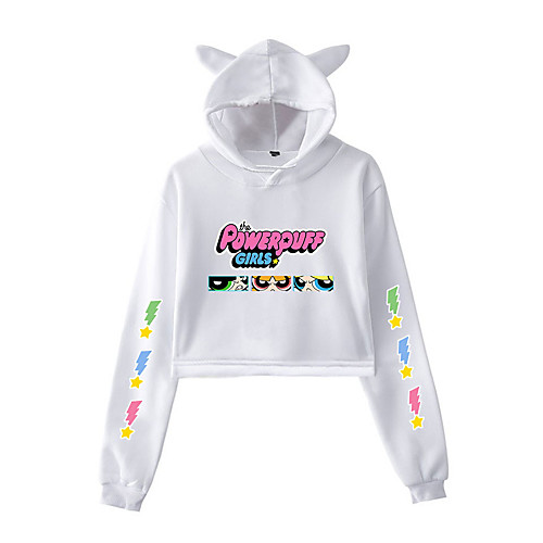 

Inspired by Powerpuff Girls Cosplay Cosplay Costume Hoodie Pure Cotton Print Printing Hoodie For Women's