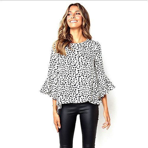 

Women's Daily Blouse - Polka Dot Orange