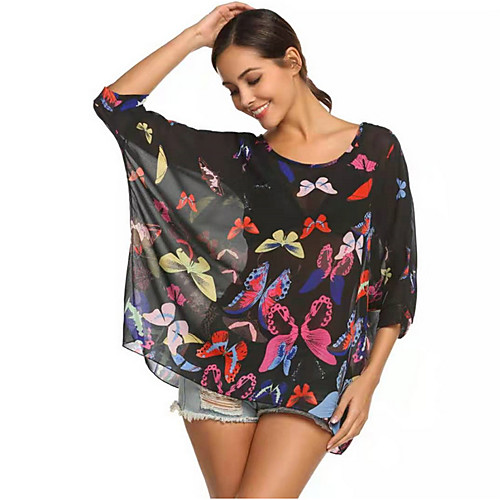 

Women's Daily T-shirt - Color Block Yellow