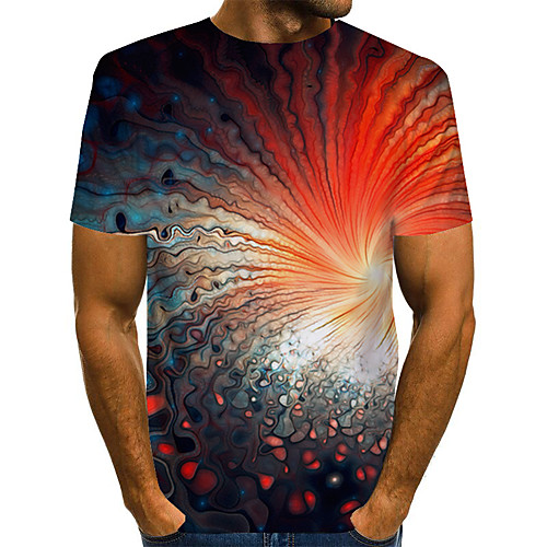 

Men's Daily Basic T-shirt - 3D Rainbow