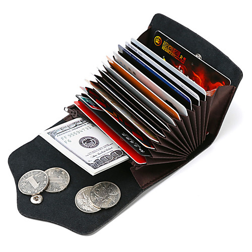 

Unisex PU Wallet Solid Color Black / Brown / Red