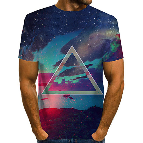 

Men's Daily Basic T-shirt - 3D Rainbow