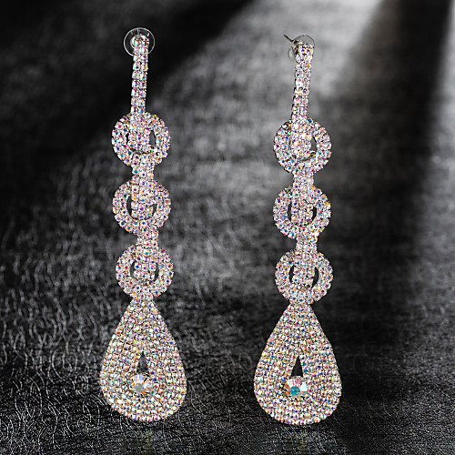 

Women's Drop Earrings Wedding Luxury French Earrings Jewelry White For Wedding Gift Engagement 1 Pair