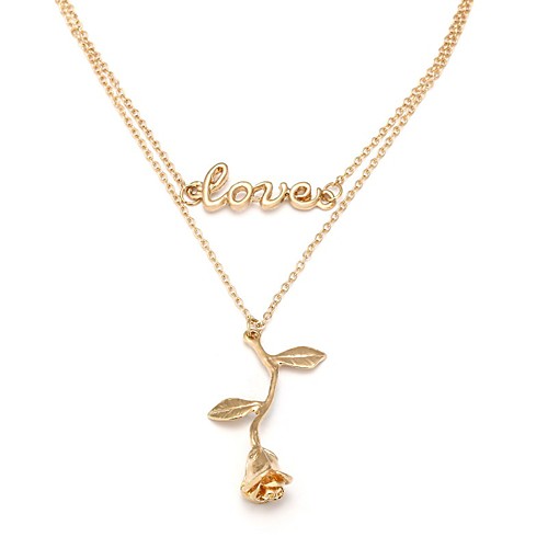 

Women's Necklace Friends European Romantic Casual / Sporty Sweet Chrome Gold 31 cm Necklace Jewelry 1pc For Street Festival