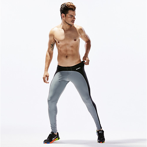 

Men's Normal Polyester Sexy Long Johns Color Block Mid Waist