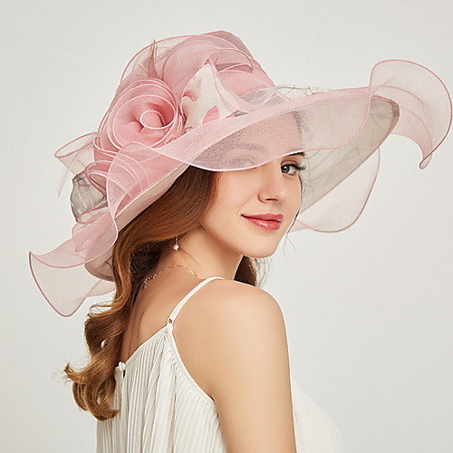 

Women's Basic Mesh Sun Hat-Solid Colored Purple Yellow Blushing Pink