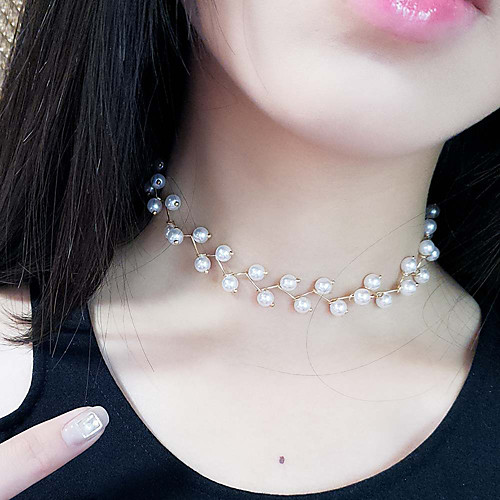 

Women's Choker Necklace Necklace Friends European Romantic Casual / Sporty Sweet Chrome Gold Silver 30 cm Necklace Jewelry 1pc For Street Festival