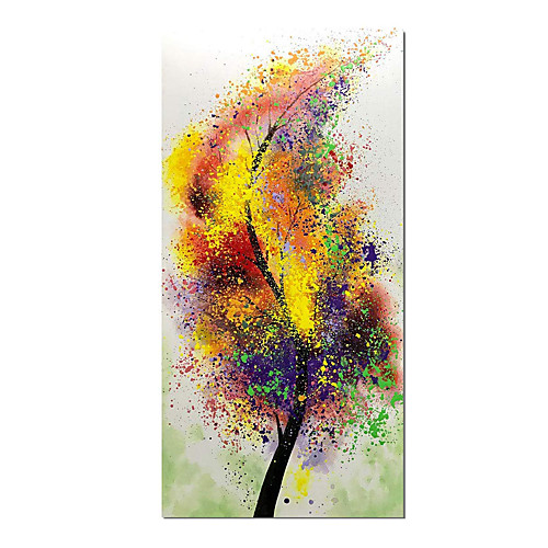 

Hand-Painted Lucky Colorful Tree Oil Paintings Wall Art Abstract Painting Contemporary Artwork for Home Decor Ready to Hang
