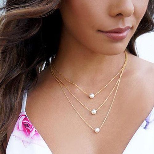 

Women's Necklace Friends European Romantic Casual / Sporty Sweet Chrome Gold 35 cm Necklace Jewelry 1pc For Street Festival