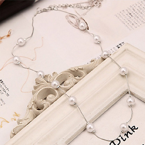 

Women's Choker Necklace Necklace Friends European Romantic Casual / Sporty Sweet Chrome Silver 45 cm Necklace Jewelry 1pc For Street Festival