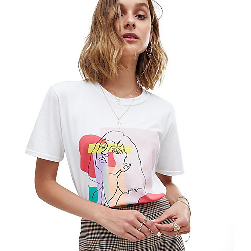 

Women's Daily T-shirt - Cartoon White