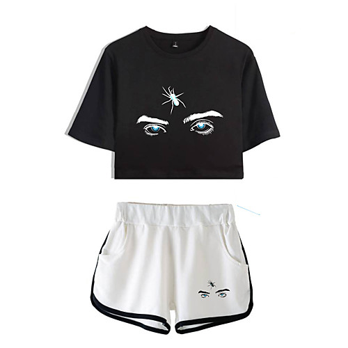 

Inspired by Cosplay Billie Eilish Pants Cosplay Costume Pure Cotton Print Shorts For Women's / T-shirt