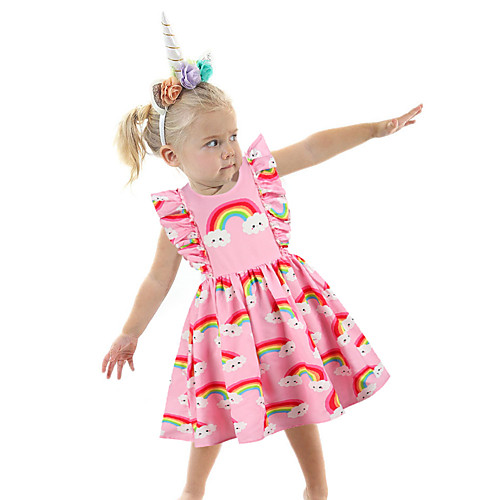 

Princess Unicorn Dress Girls' Movie Cosplay Cosplay Purple / Blue / Pink Dress Halloween Carnival Masquerade Polyester