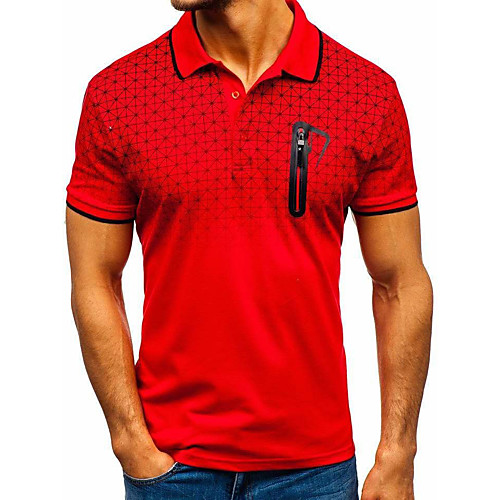 

Men's Daily Sports Basic / Street chic Polo - Solid Colored Red