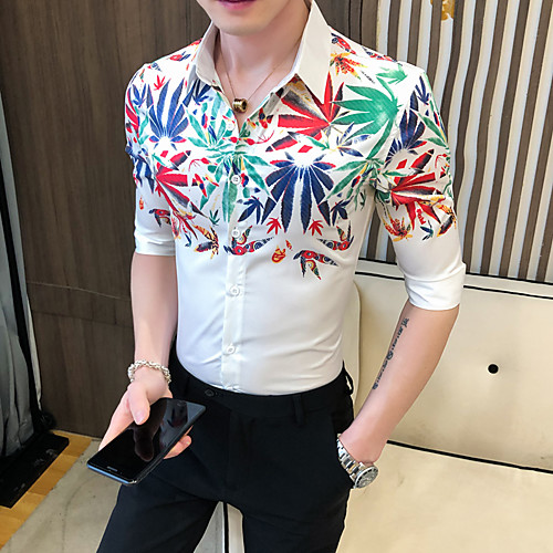 

Men's Daily Basic Shirt - Geometric White
