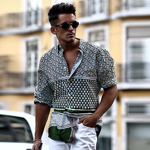 

Men's Daily Shirt - Geometric Green
