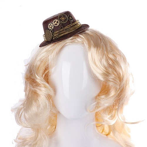 

Plague Doctor Women's Party Polyester Bucket Hat-Color Block Fall Brown