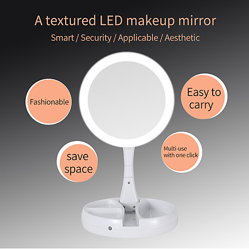 

Portable LED Lighted Makeup Mirror Vanity Compact Make Up Pocket Mirrors 10X Magnifying Glasses Makeup Cosmetic Hand Mirror
