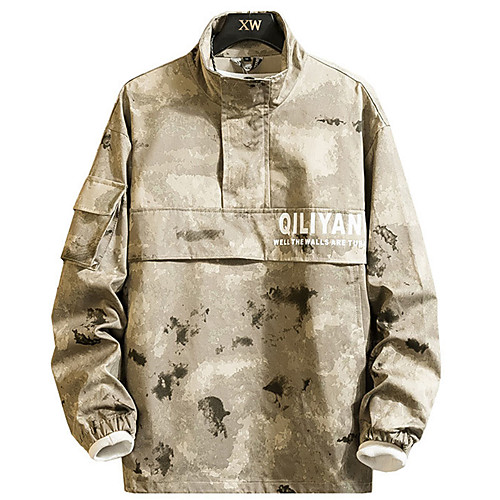 

Men's Women's Half Zip Track Jacket Running Jacket Windbreaker Stand Running Active Training Jogging Windproof Quick Dry Soft Sportswear Camo / Camouflage Jacket Top Long Sleeve Activewear Stretchy