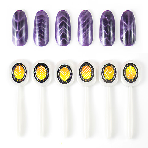 

6pcs Metal UV Gel For Finger Nail Toe Nail Universal / New Design nail art Manicure Pedicure Trendy / Fashion Daily