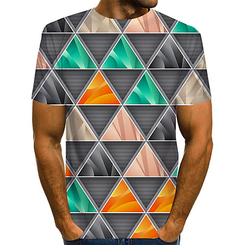 

Men's Daily Basic T-shirt - 3D Rainbow