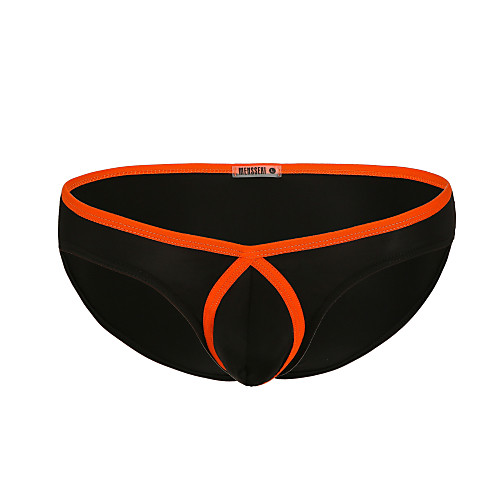 

Men's Basic Briefs Underwear - EU / US Size Low Waist Orange Green Blue S M L
