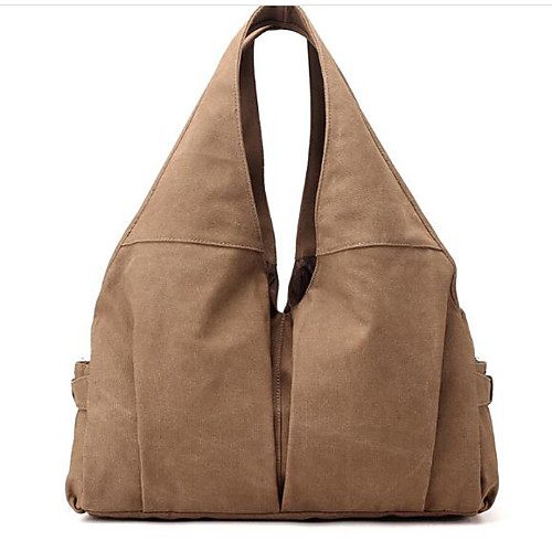 

Women's Canvas Top Handle Bag Solid Color Purple / Blue / Beige