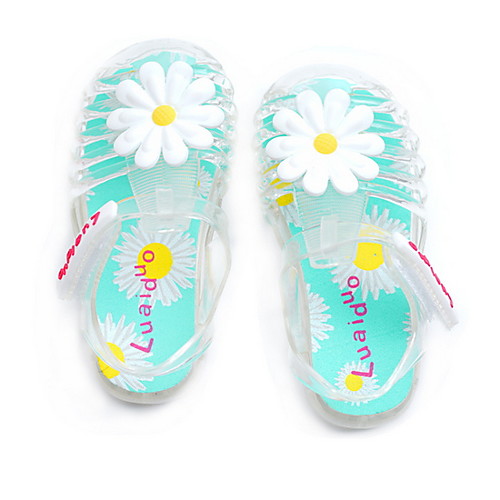 

Girls' Flower Plactic Sandals Summer Beach Vacation Little Kids(4-7ys) Pink / Blue / White Summer