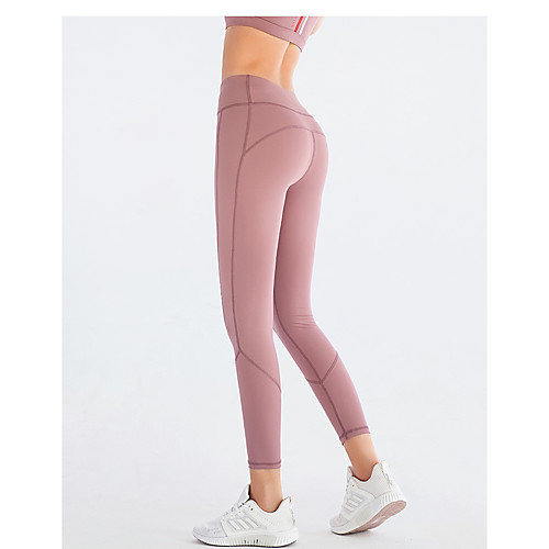 

Women's Sporty / Basic Legging - Solid Colored High Waist Blushing Pink Green Black S M L