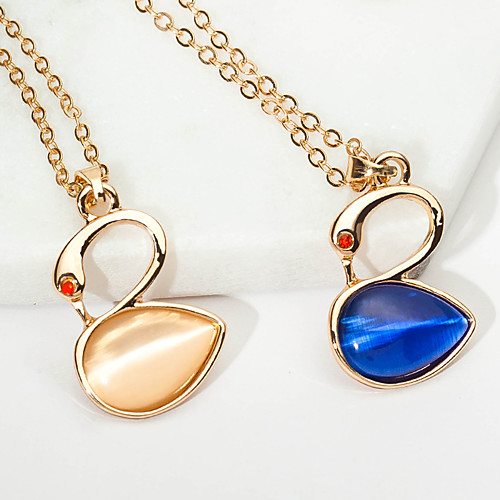 

Women's Necklace Friends European Romantic Casual / Sporty Sweet Chrome Blushing Pink Blue Green 48 cm Necklace Jewelry 1pc For Street Festival