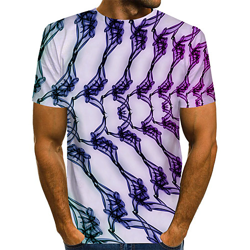 

Men's Daily Basic T-shirt - 3D Rainbow