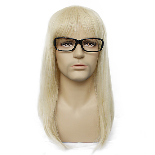 

Cosplay Hippies Rock Star Cosplay Wigs Men's Asymmetrical 20 inch Heat Resistant Fiber kinky Straight Blonde Blonde Anime