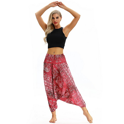 

Women's Basic Legging - Solid Colored, Print Mid Waist Blushing Pink Blue One-Size