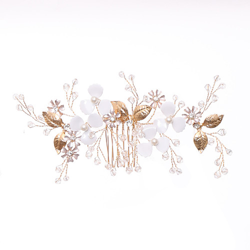 

Modern Style Alloy Hair Combs / Headdress with Rhinestone / Imitation Pearl 1 Piece Wedding / Special Occasion Headpiece