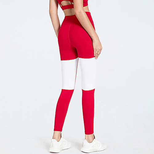 

Women's Sporty / Basic Legging - Color Block High Waist Red Blue Black S M L