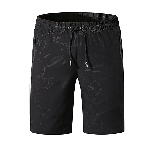 

Men's Sporty Basic Dark Gray Black Navy Blue Swim Trunk Beach board shorts Swimwear Swimsuit - Paisley Lace up M L XL Dark Gray
