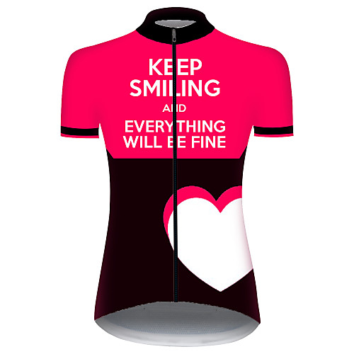 

21Grams Women's Short Sleeve Cycling Jersey 100% Polyester Black / White Novelty Bike Jersey Top Mountain Bike MTB Road Bike Cycling UV Resistant Breathable Quick Dry Sports Clothing Apparel