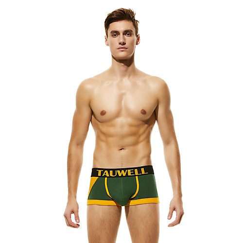 

Men's Basic Boxers Underwear / Briefs Underwear - Asian Size Low Waist Black Army Green Red M L XL