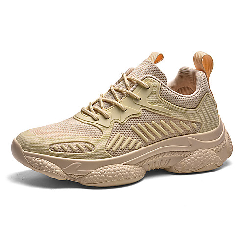

Men's Mesh Fall / Spring & Summer Sporty / Casual Athletic Shoes Running Shoes / Walking Shoes Breathable 3D White / Black / Beige