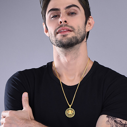 

Men's Women's Pendant Necklace Necklace Charm Necklace Trendy Fashion Titanium Steel Black Gold Silver 555 cm Necklace Jewelry 1pc For Street Birthday Party Festival