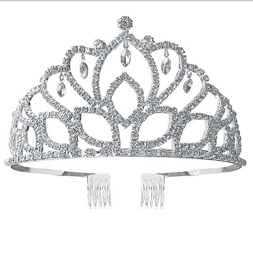 

Crystal / Alloy Tiaras with Crystal / Crystals 1 Piece Wedding / Special Occasion Headpiece