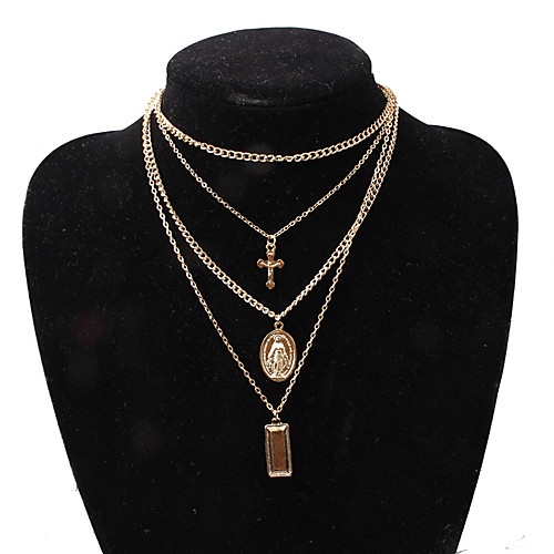 

Women's Pendant Necklace Necklace Friends European Romantic Casual / Sporty Sweet Chrome Gold Silver 50 cm Necklace Jewelry 1pc For Street Festival