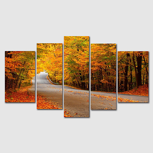 

Print Rolled Canvas Print Painting set of 5 pcs Modern Landscape Art Prints with Frame