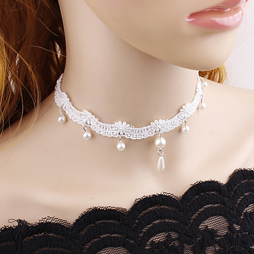 

Women's Necklace Friends European Romantic Casual / Sporty Sweet Chrome White 30 cm Necklace Jewelry 1pc For Street Festival